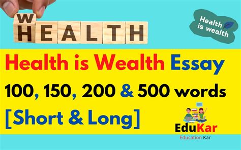 250 WORDS ESSAY ON HEALTH IS WEALTH Ebook Epub