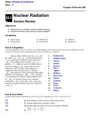 251 Nuclear Radiation Section Review Answer Key Epub