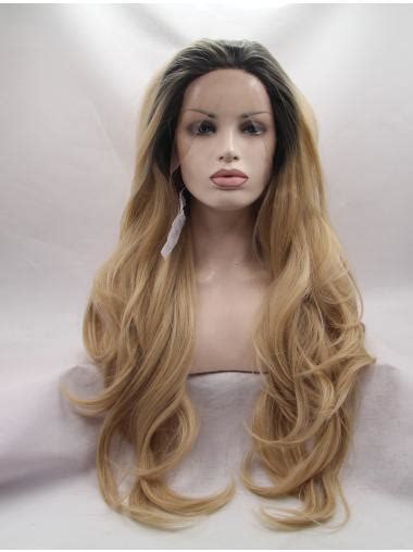 27" Wavy Synthetic Ombre/2 Tone Layered Long Lace Front Wigs