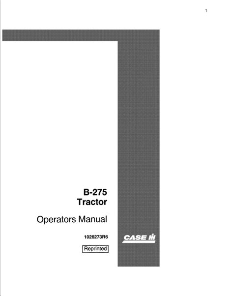 275 Case Tractor Shop Manual Ebook Reader