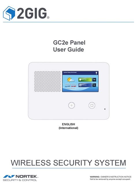 2gig alarm system user manual pdf Kindle Editon