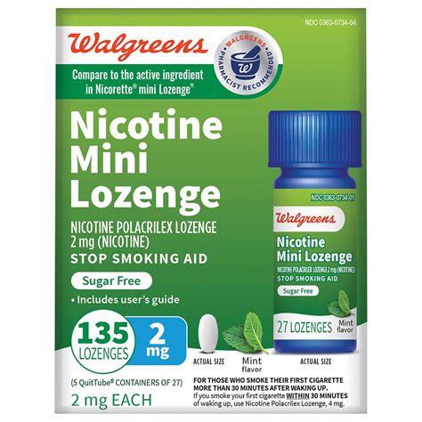 2mg nicotine lozenges equals how many cigarettes