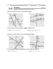 3 8 Practice Slopes And Perpendicular Lines Form G Answer Key Ebook Reader