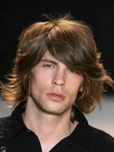 3 Hottest 2025 Natural Auburn Wavy Chin Length Men Wigs