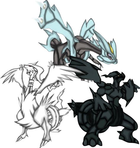 3 Legendary Pokémon: Reshiram, Zekrom, and Kyurem