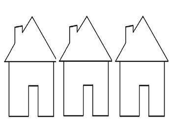 3 Little Pigs Houses Template