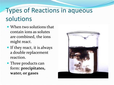 3 Major Types Of Reactions In Aqueous Solutions Doc