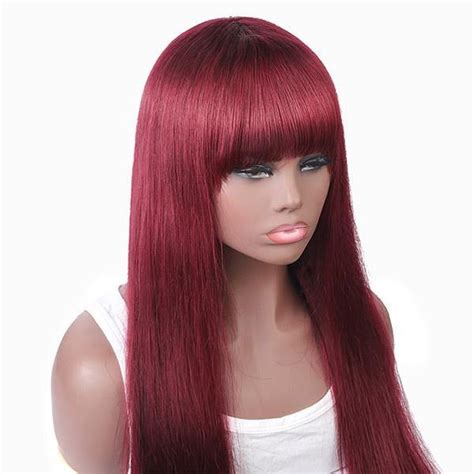 3 Sensational Burgundy Wigs with Bangs That'll Turn Heads