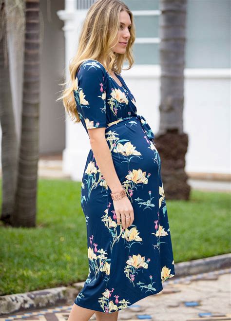 3 Stunning Pregnancy Wrap Dress Outfits