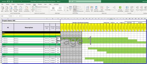 3 Week Look Ahead Template Excel