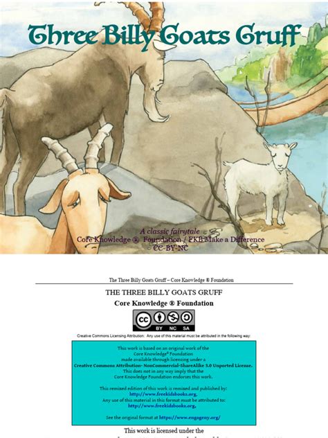3 billy goats gruff creative commons Kindle Editon