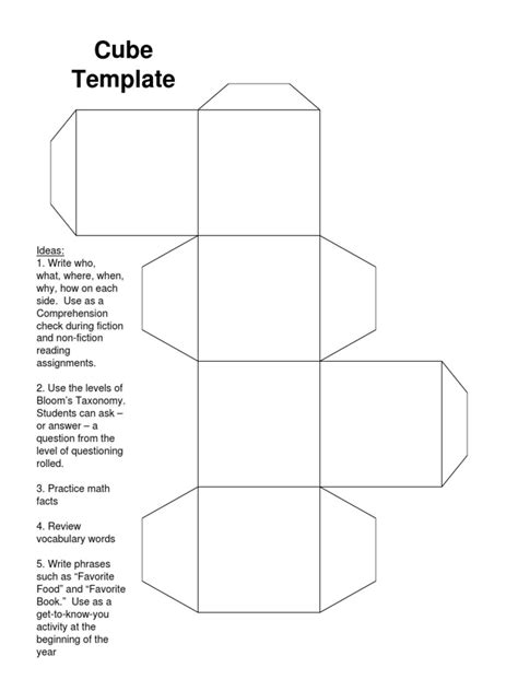 3 inch cube template Doc