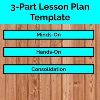 3 part lesson plan template Reader