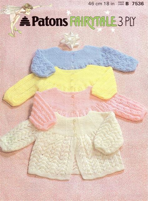 3 ply baby jacket patterns PDF