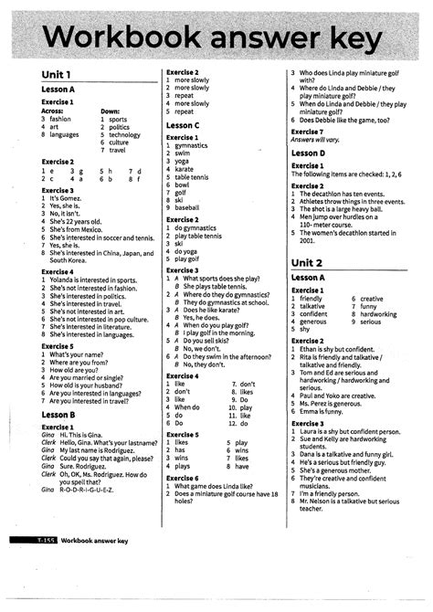 3 work answer key unit 2 Reader