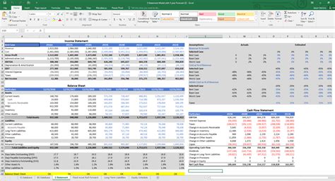 3-statement Financial Model Excel Template Free Download