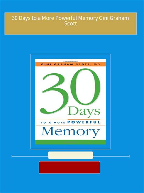 30 Days to a More Powerful Memory PDF