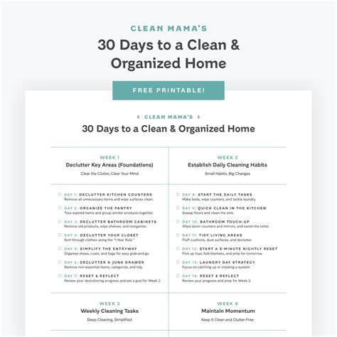 30 days to a clean and organized house Kindle Editon