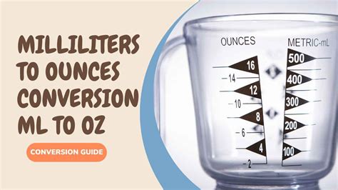 30 ml to oz: A Comprehensive Guide to Converting Milliliters to Ounces