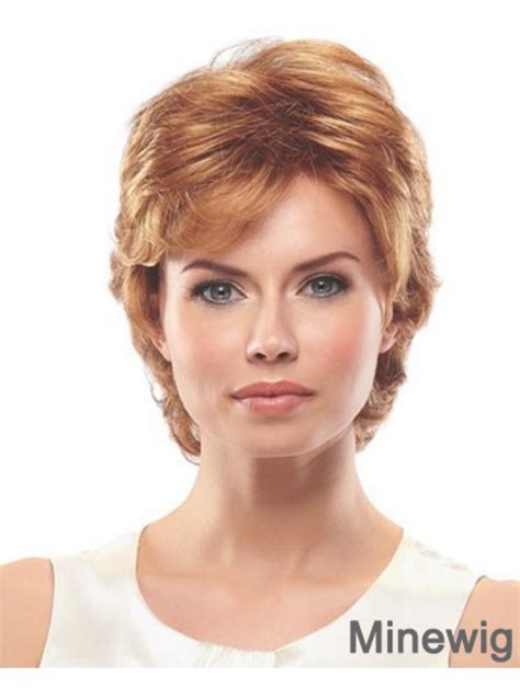 3025 Exqusite Auburn Layered Straight Short Wigs