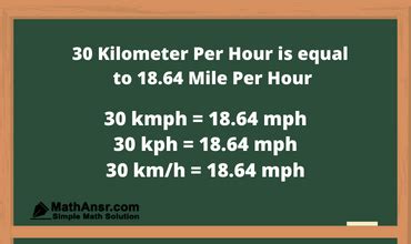 30km per hour in miles