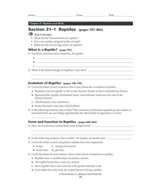 31 Reptiles And Birds Answer Key Epub