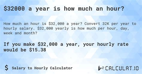 32000 a year is how much an hour