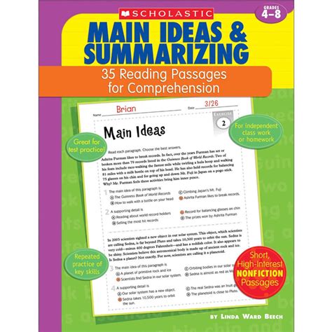 35 Reading Passages for Comprehension Main Ideas and Summarizing Kindle Editon