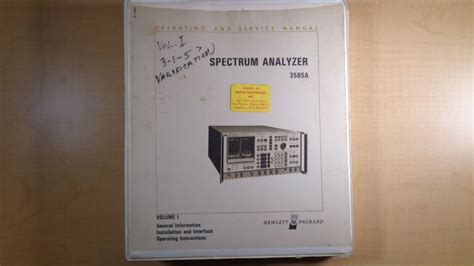 3585a spectrum analyzer manual Epub