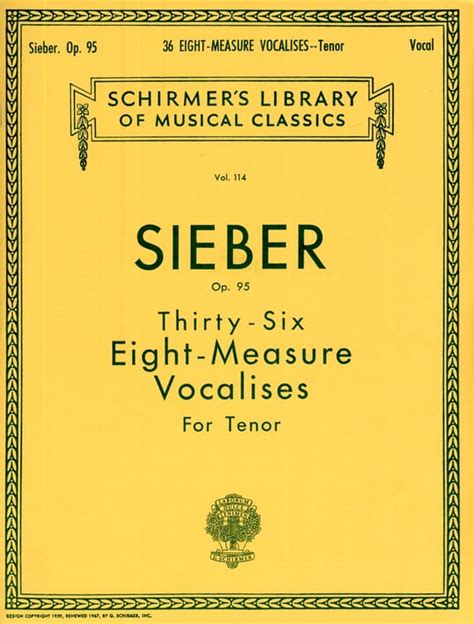 36 Eight-Measure Vocalises, Op. 95: Tenor (Vocal Ebook Kindle Editon