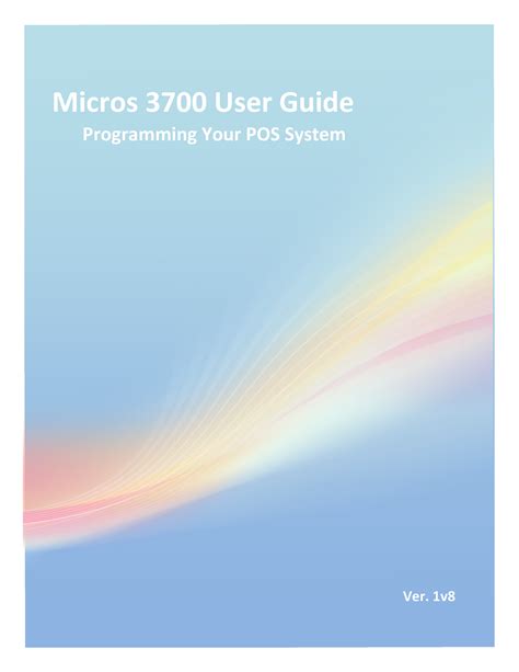 3700 Pos Micros User Manual Programming PDF PDF