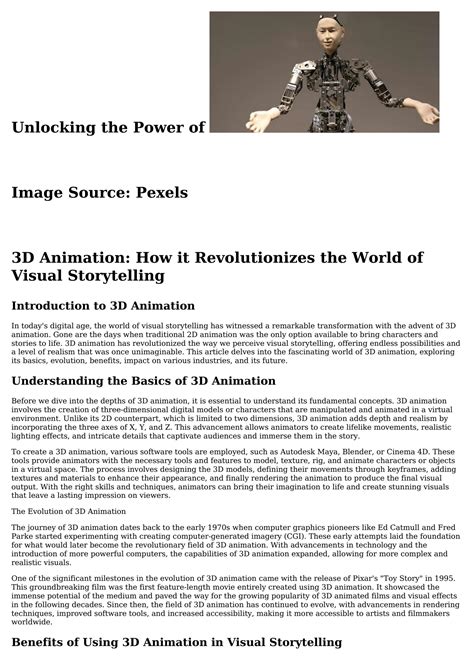 3D AI Animation Generator: Unlocking the Power of Visual Storytelling