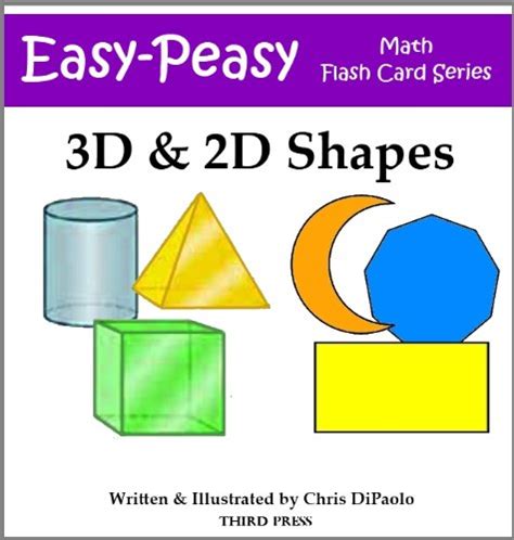 3D and 2D Shape Flash Cards Easy-Peasy Math Flash Card Series