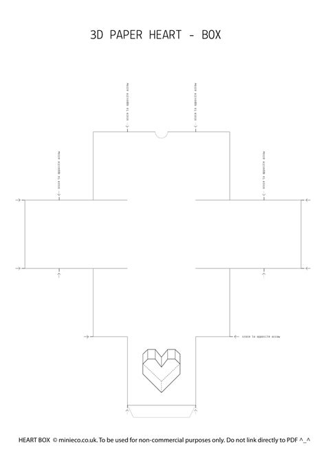 3d Heart Box Template