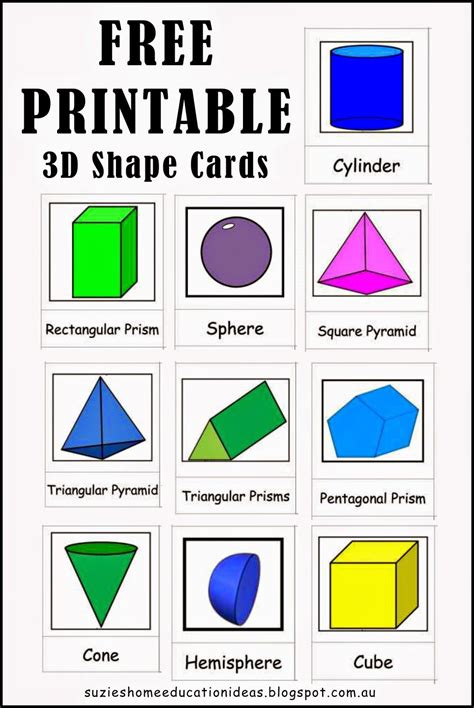 3d Shapes Printables