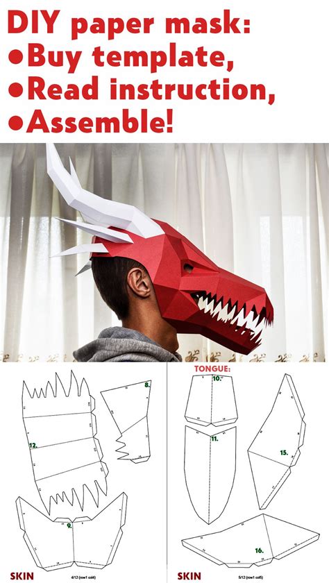 3d dragon mask template Epub