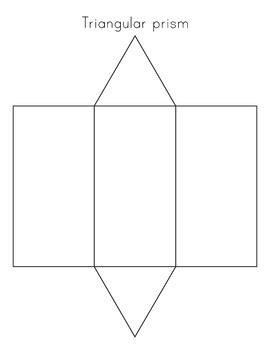 3d shapes triangular prism template PDF