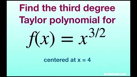 3rd degree taylor polynomial