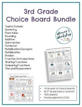 3rd grade choice boards Kindle Editon