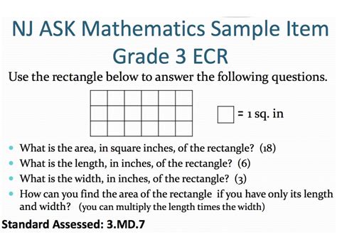 3rd grade nj ask Kindle Editon