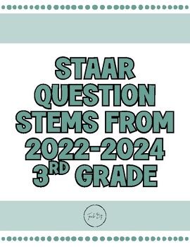 3rd grade question stems for staar Kindle Editon