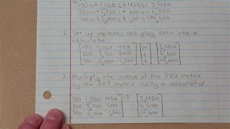 3x3 matrix word problems Doc