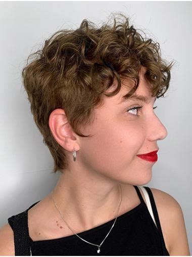 4" Boycuts Synthetic Curly Ladies Short Wigs