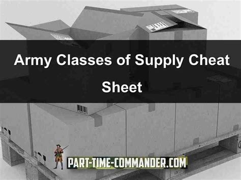 4 Classes of Supply Army to Bolster Your Army's Strength