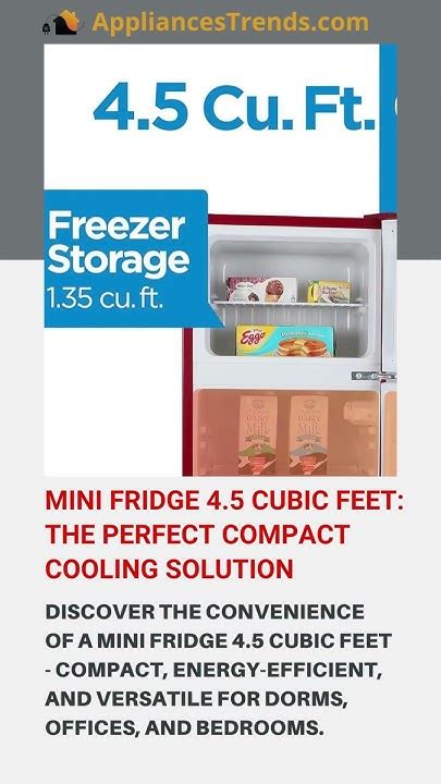 4 Cubic Feet Fridge: The Perfect Compact Cooling Solution for Every Space