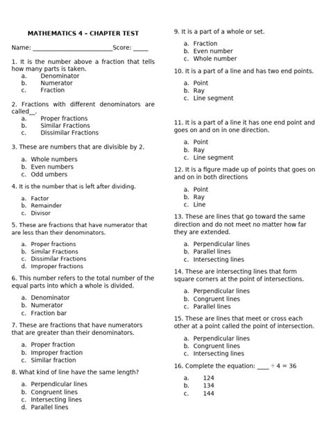 4 chapter test finneytown Epub