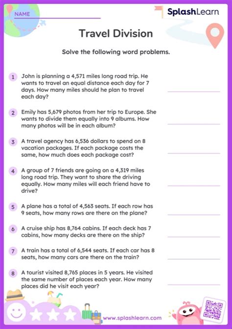 4 digit division word problems PDF