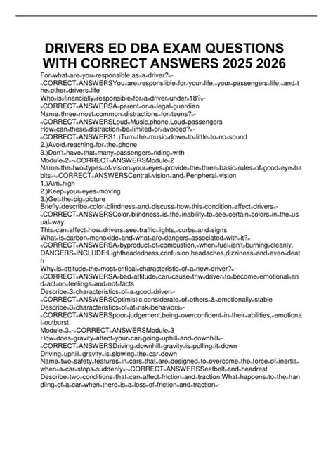 4 modules answers drivers ed Kindle Editon