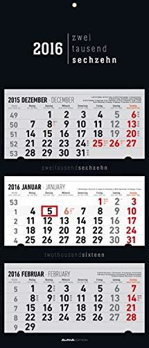 4 monatskalender black 2016 wandkalender datumsschieber PDF