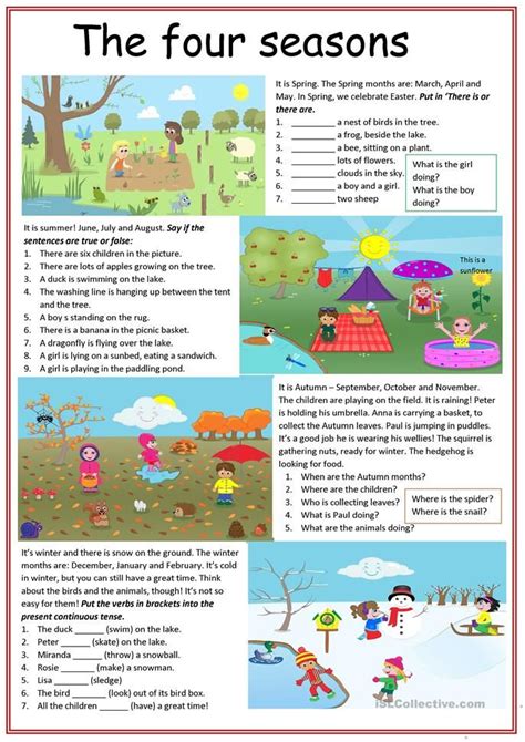 4 seasons lesson plans first grade Doc